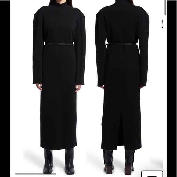 The Row Dresses & Skirts - The Row Black Midi Belted Turtleneck Dress